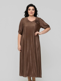 Платье макси All Posa модель ap102343p-shokolad Фото