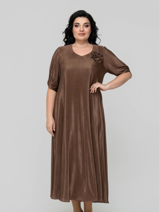 Платье макси All Posa модель ap102343p-shokolad Фото