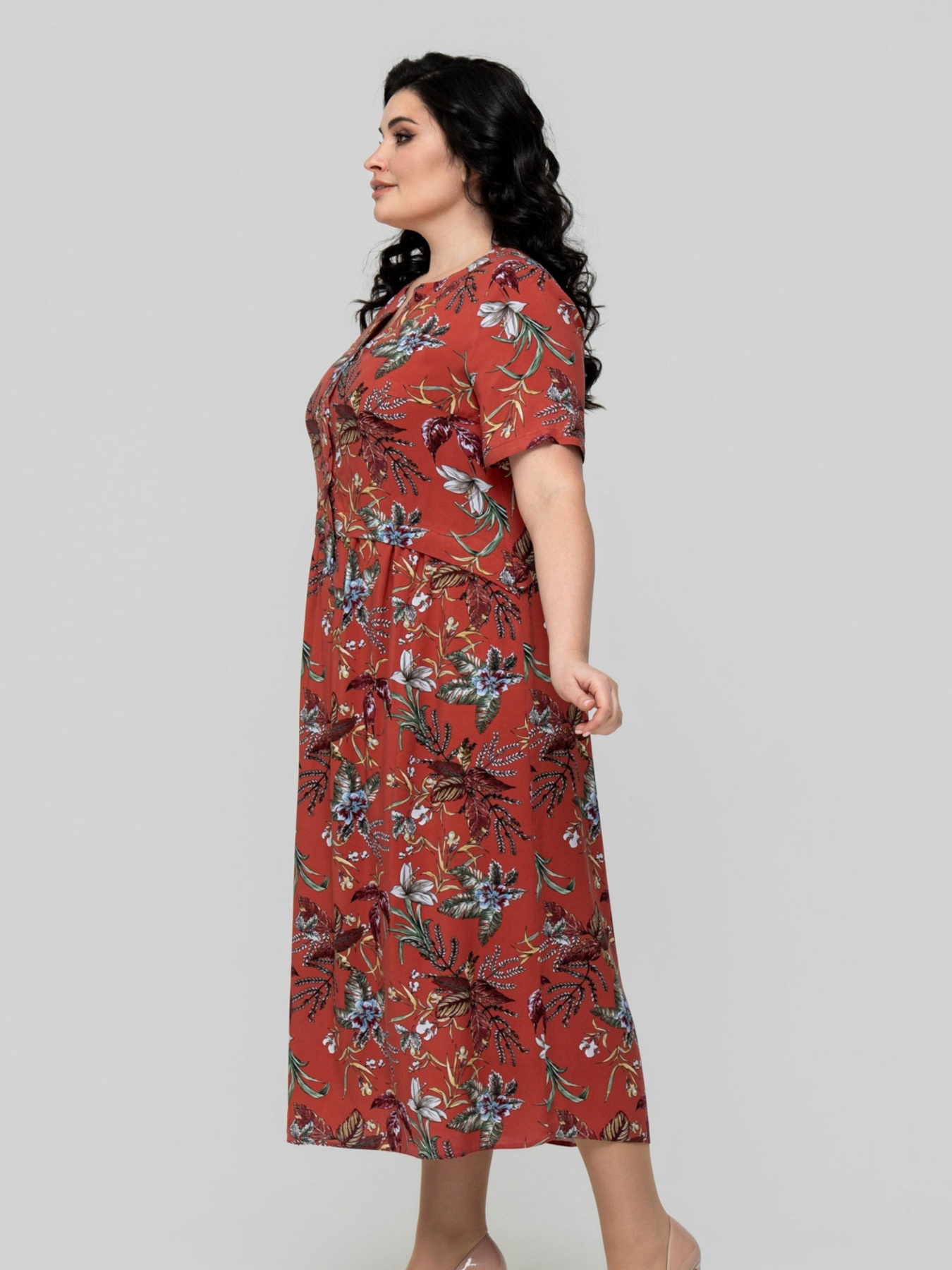 Платье миди All Posa модель ap102321p-terakot Фото