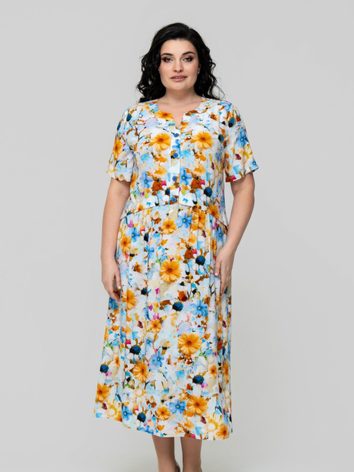 Сукня міді All Posa модель ap102321p-blakitnij Фото