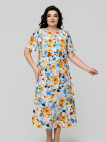 Сукня міді All Posa модель ap102321p-blakitnij Фото