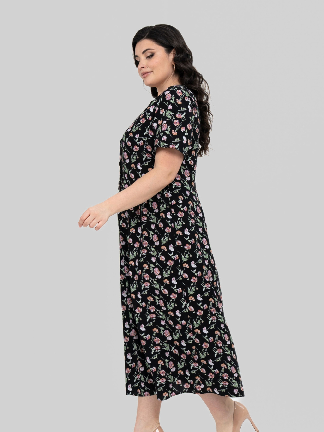 Платье миди All Posa модель ap102321p-chornij Фото