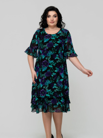 Сукня міді All Posa модель ap102319p-bryuza Фото