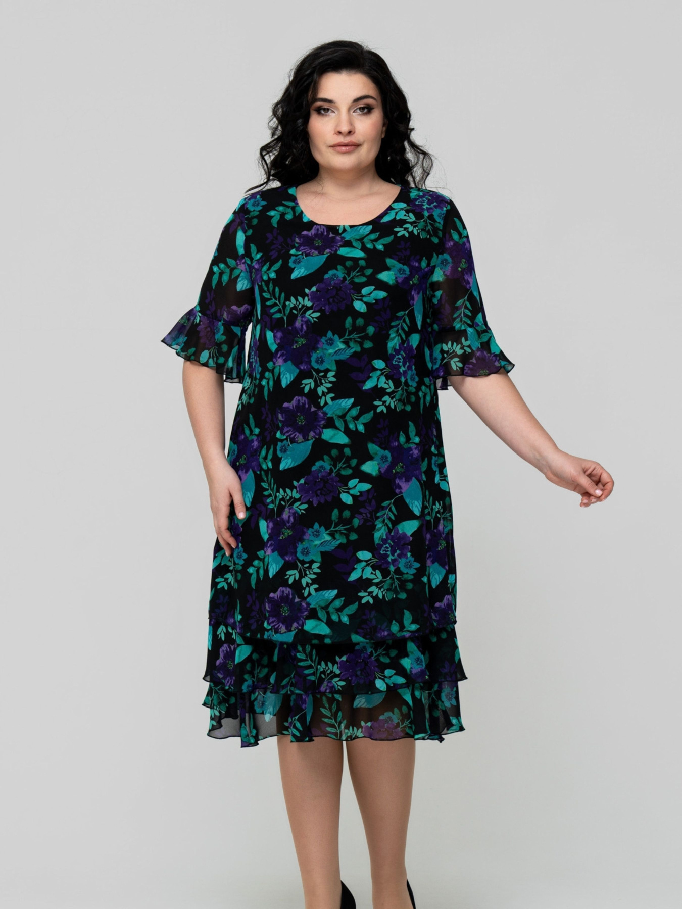 Сукня міді All Posa модель ap102319p-bryuza Фото