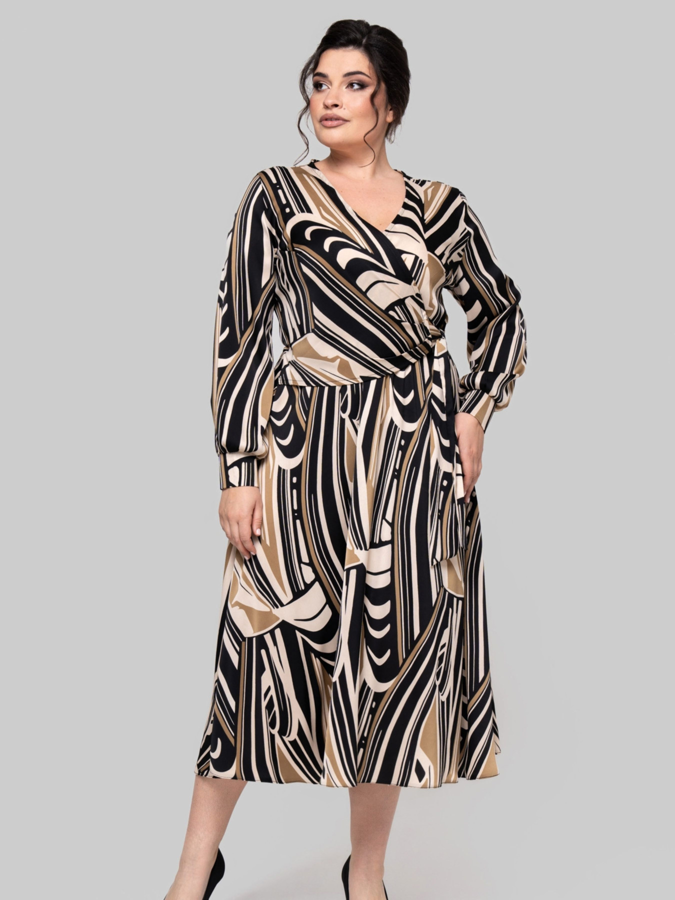 Сукня міді All Posa модель ap102248p-abstrakcq Фото