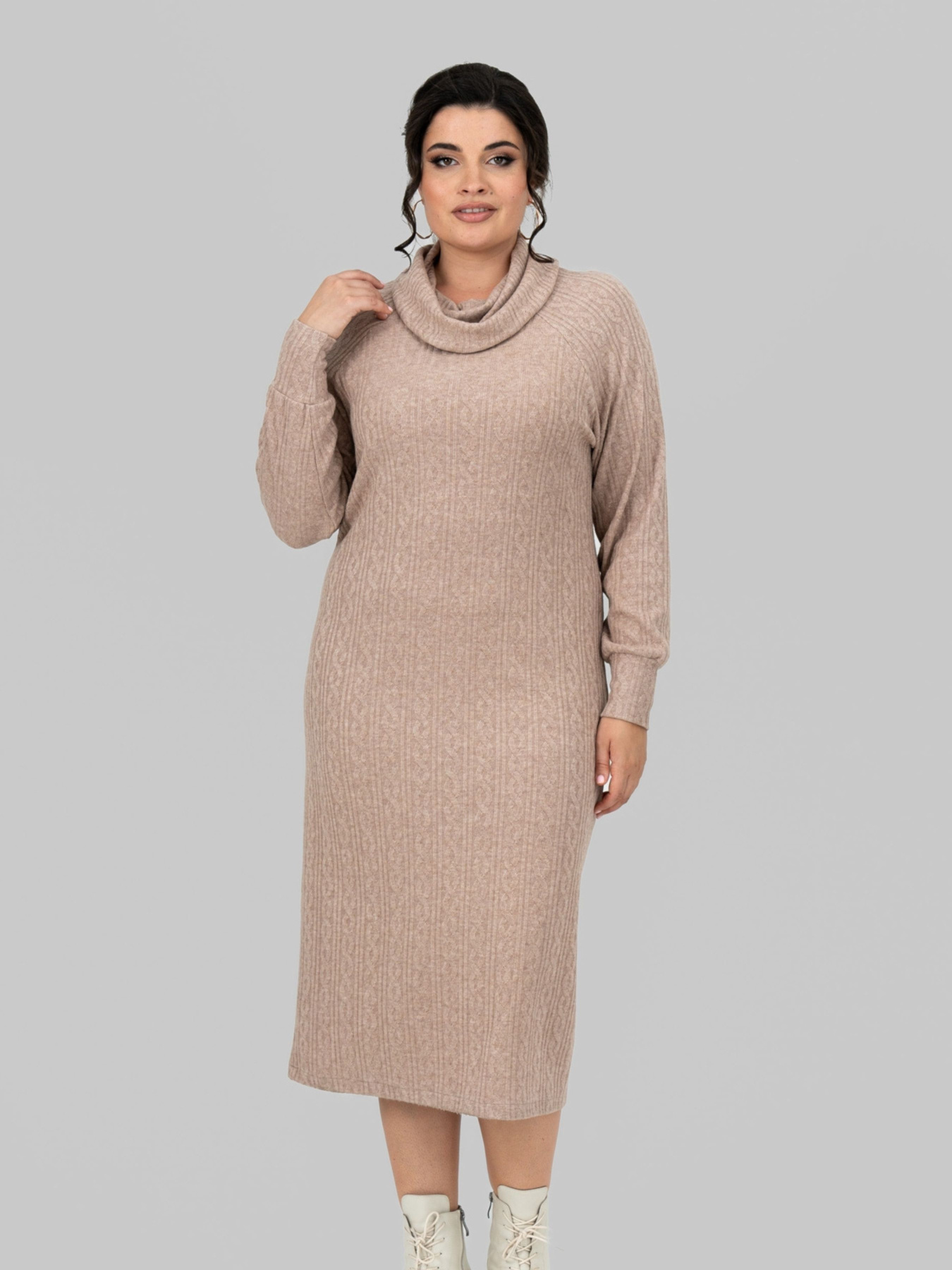 Платье миди All Posa модель ap102212p-kapuchno Фото