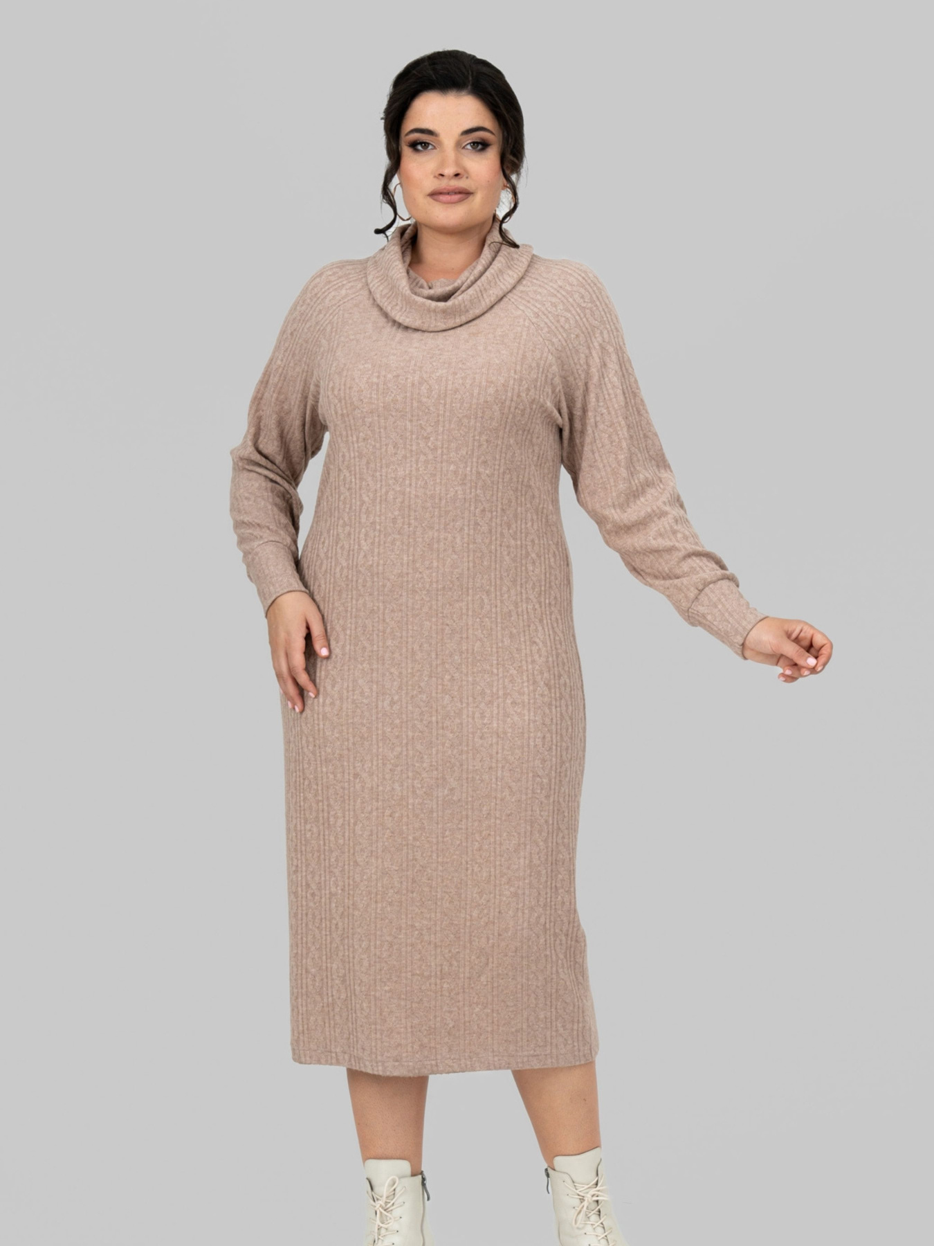 Платье миди All Posa модель ap102212p-kapuchno Фото