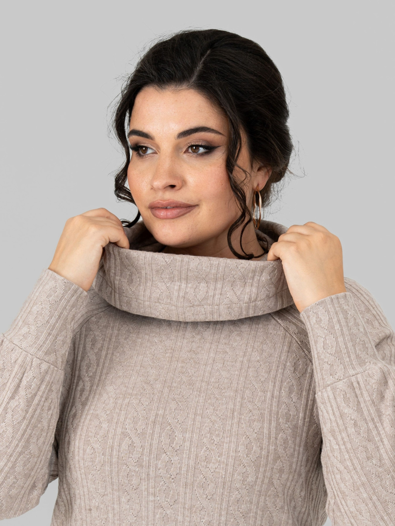 Платье миди All Posa модель ap102212p-kakao Фото