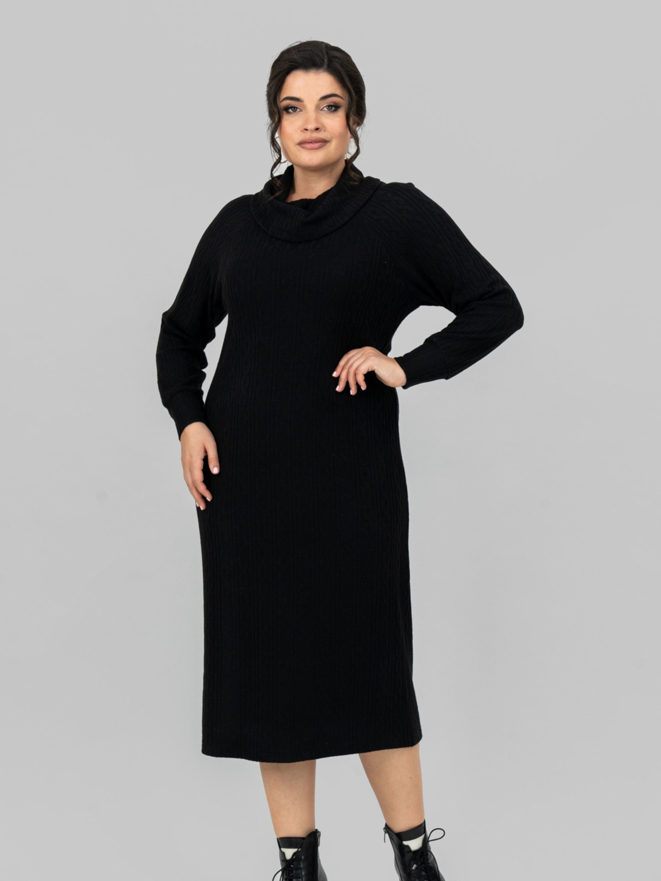 Платье миди All Posa модель ap102212p-chornij Фото