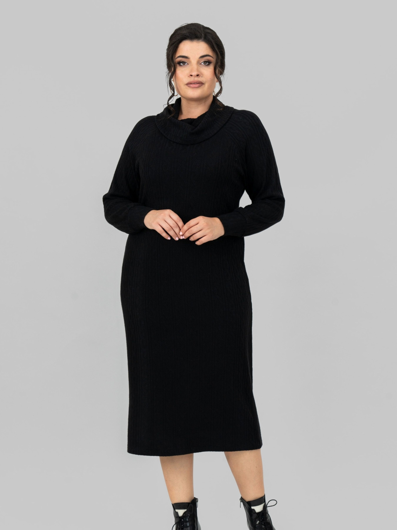 Платье миди All Posa модель ap102212p-chornij Фото