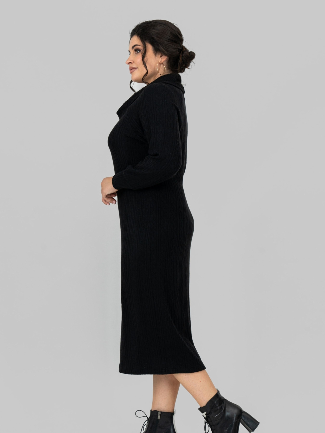 Платье миди All Posa модель ap102212p-chornij Фото