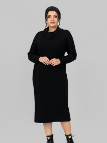 Платье миди All Posa модель ap102212p-chornij Платье миди All Posa модель ap102212p-chornij Фото