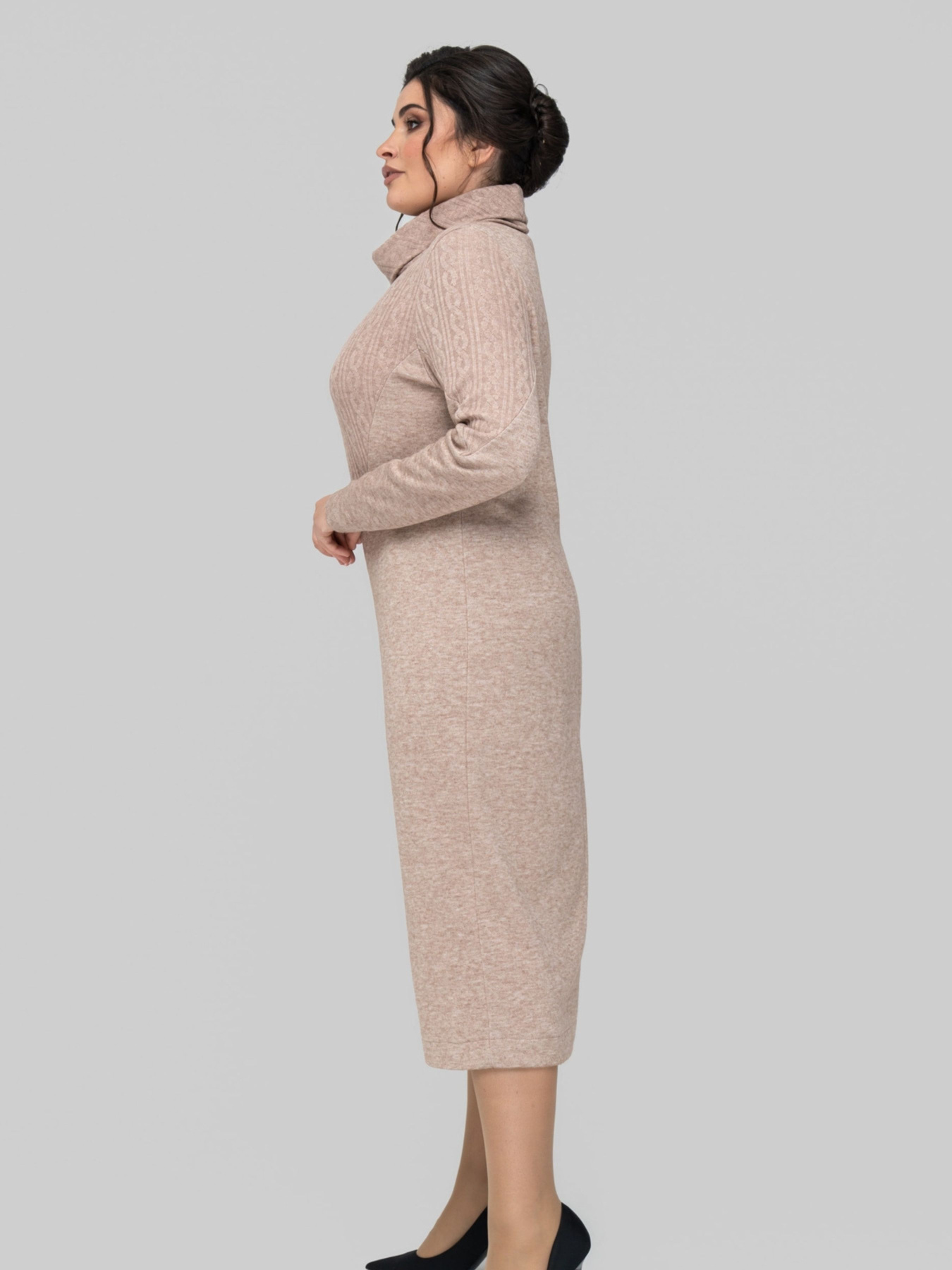 Сукня міді All Posa модель ap102197p-kapuchno Фото