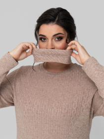 Сукня міді All Posa модель ap102197p-kapuchno Фото