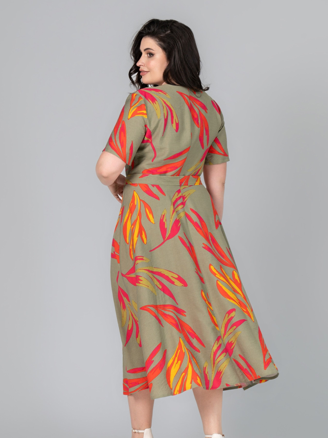 Платье миди All Posa модель ap101993p-olivka Фото