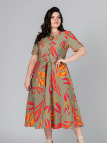 Платье миди All Posa модель ap101993p-olivka Фото