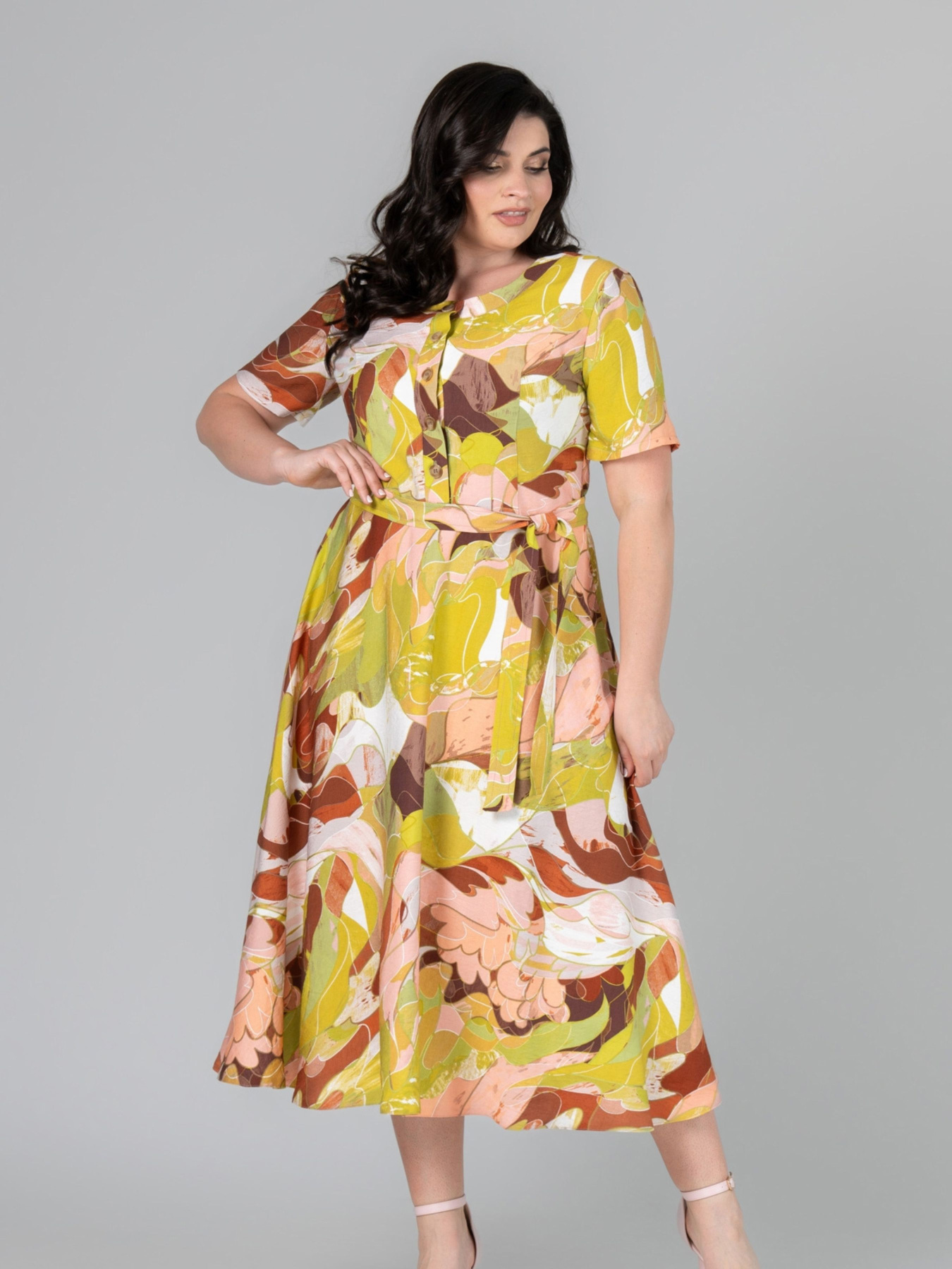 Сукня міді All Posa модель ap101993p-grchicq Фото