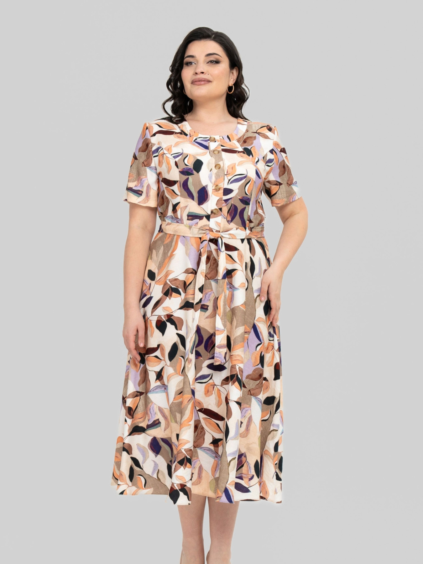 Сукня міді All Posa модель ap101993p-molochnij Фото