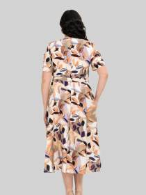 Сукня міді All Posa модель ap101993p-molochnij Фото