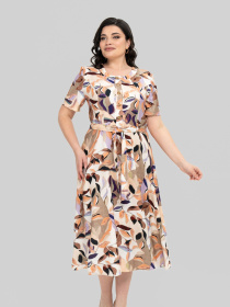 Платье миди All Posa модель ap101993p-molochnij Фото