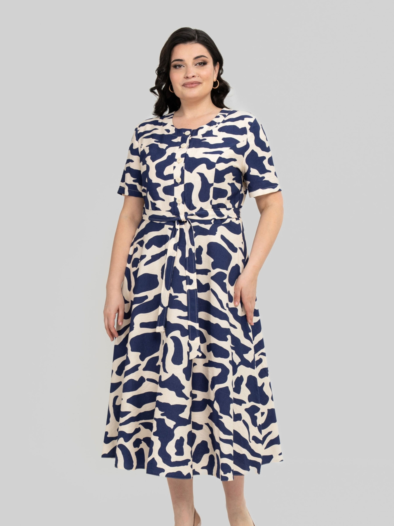 Платье миди All Posa модель ap101993p-sinj Фото