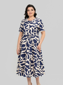 Сукня міді All Posa модель ap101993p-sinj Фото