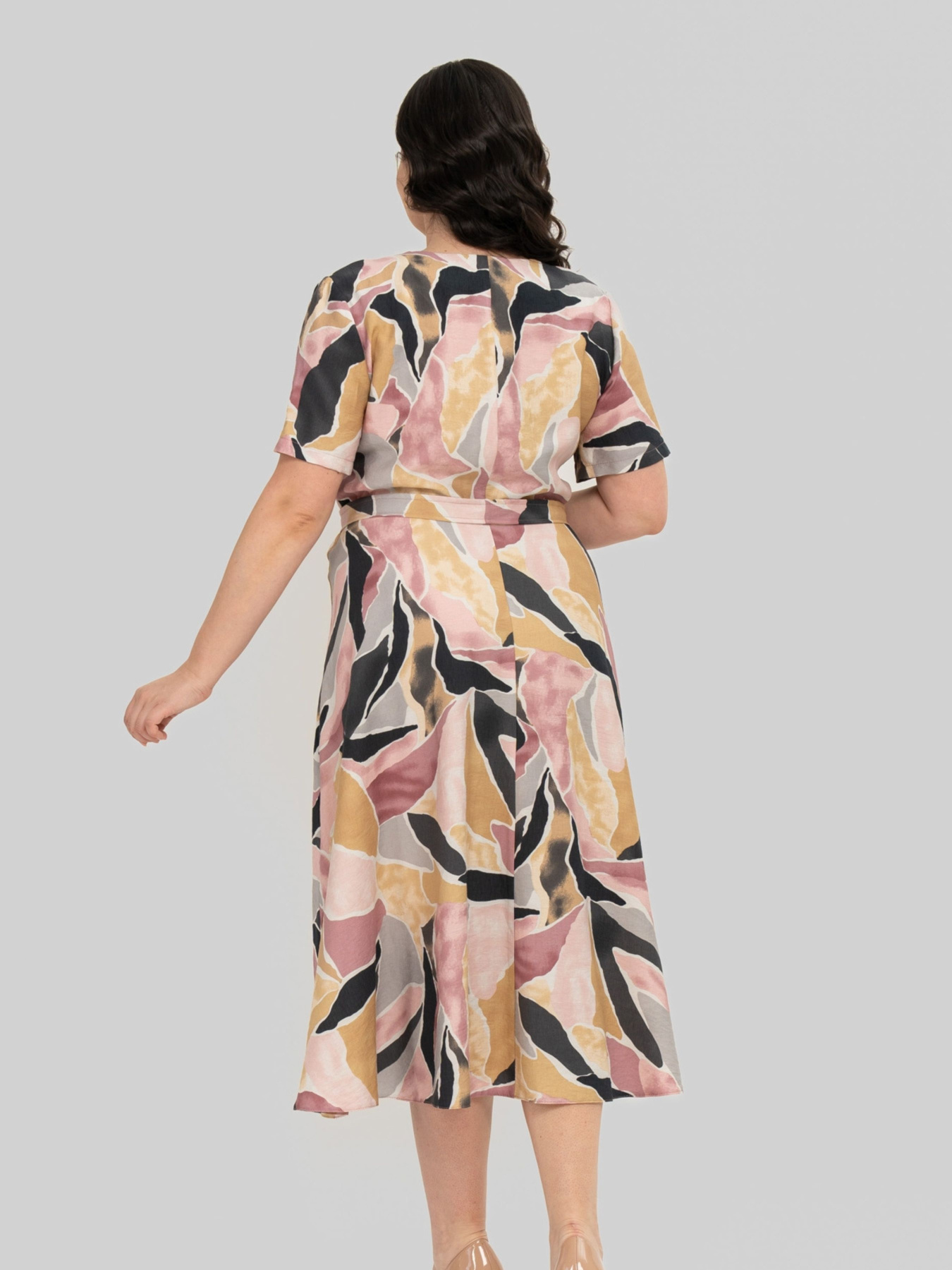 Сукня міді All Posa модель ap101993p-abstrakcq Фото