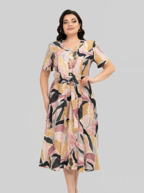 Сукня міді All Posa модель ap101993p-abstrakcq Сукня міді All Posa модель ap101993p-abstrakcq Фото