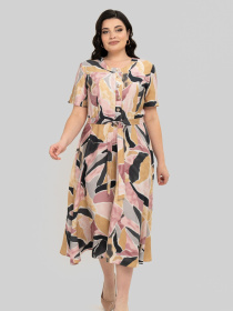 Сукня міді All Posa модель ap101993p-abstrakcq Сукня міді All Posa модель ap101993p-abstrakcq Фото