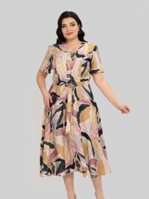 Сукня міді All Posa модель ap101993p-abstrakcq Фото