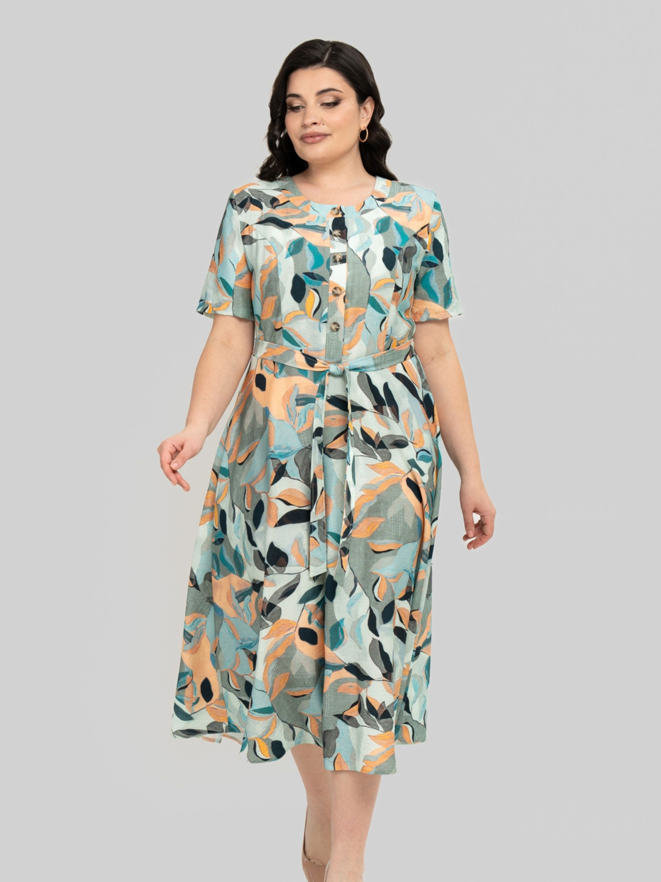 Сукня міді All Posa модель ap101993p-bryuza Фото