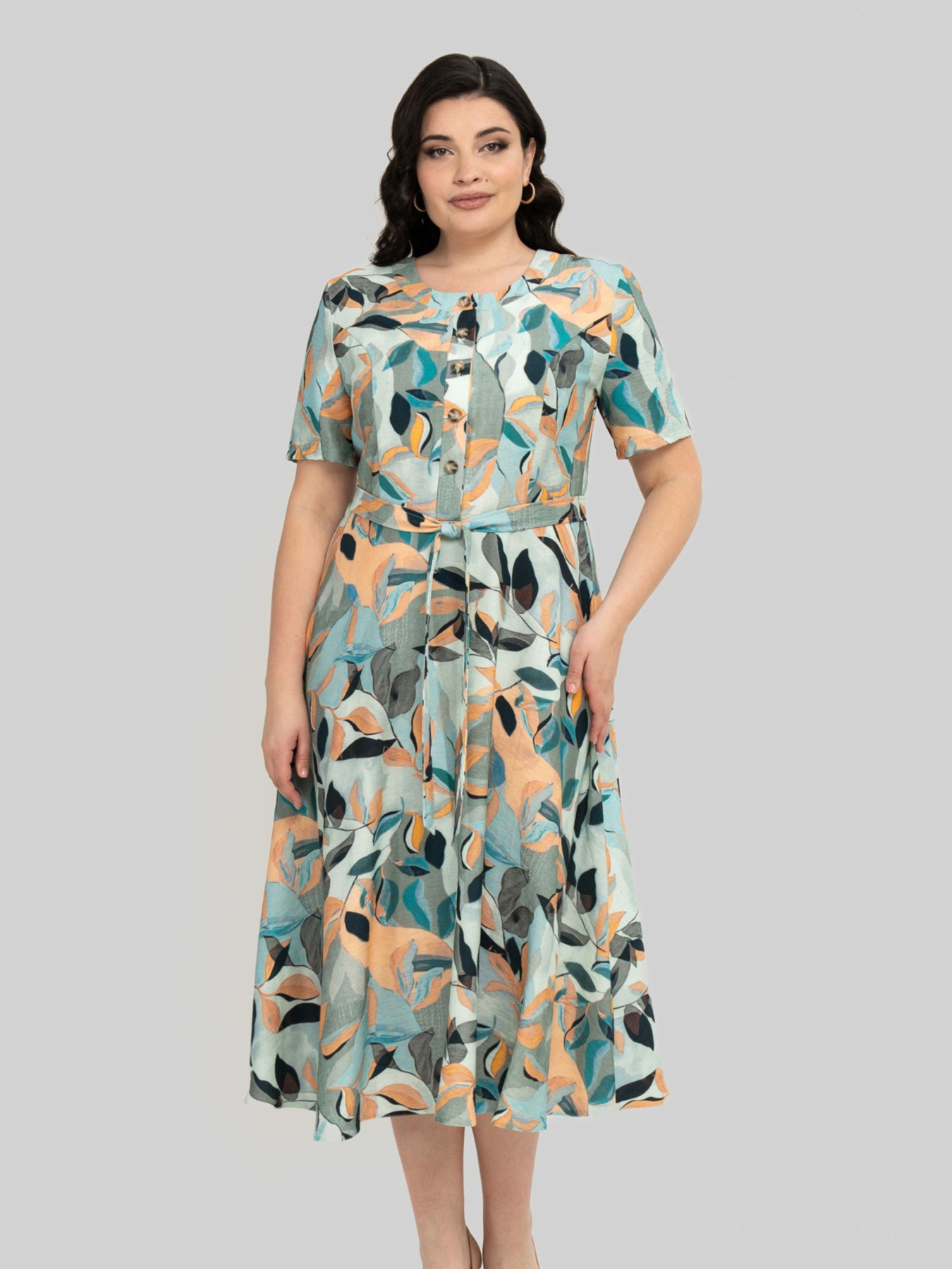 Сукня міді All Posa модель ap101993p-bryuza Фото