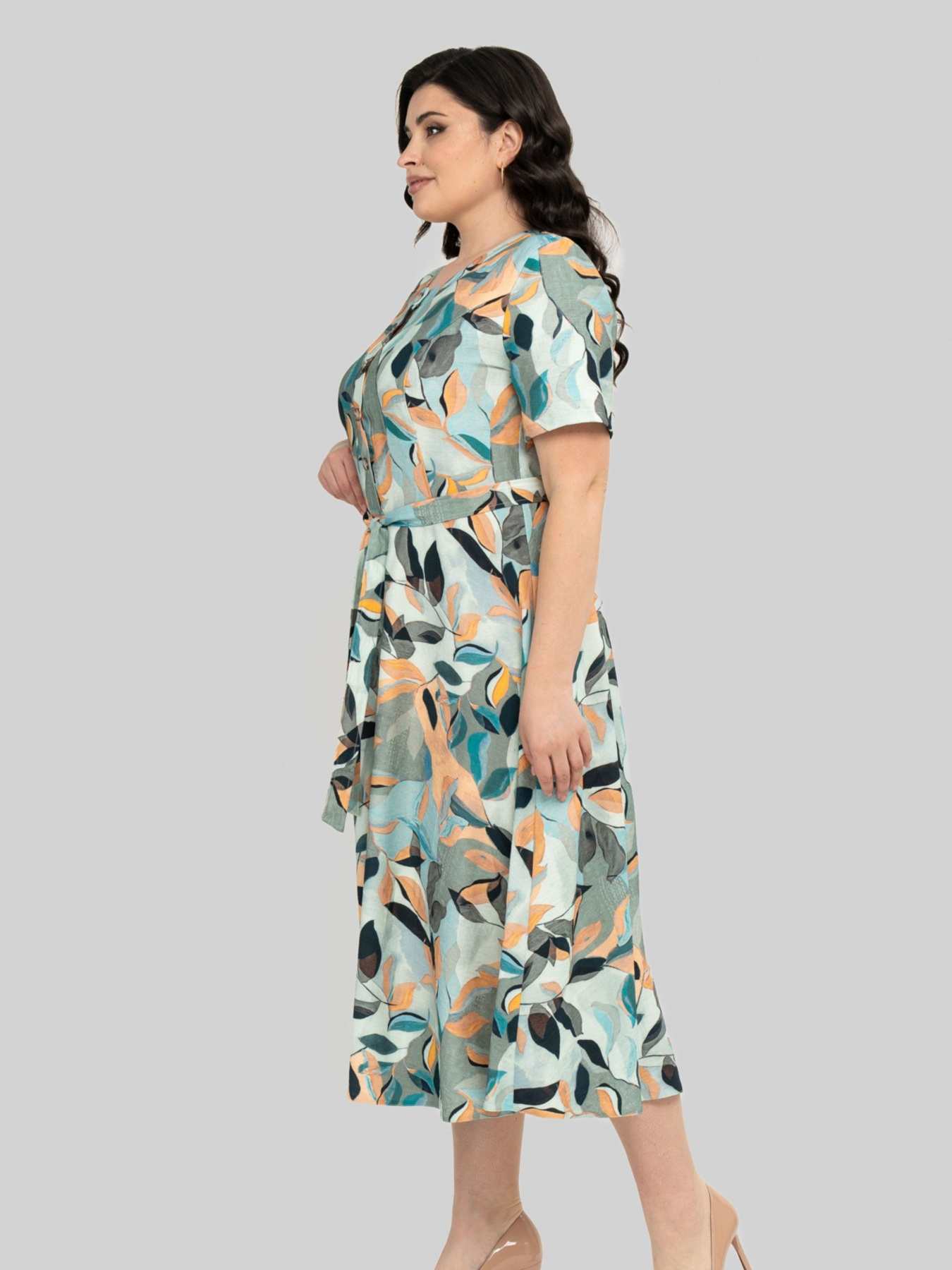 Сукня міді All Posa модель ap101993p-bryuza Фото