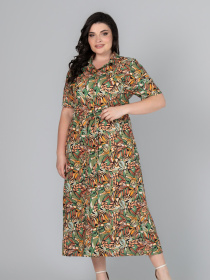 Сукня міді All Posa модель ap101989p-olivka Фото