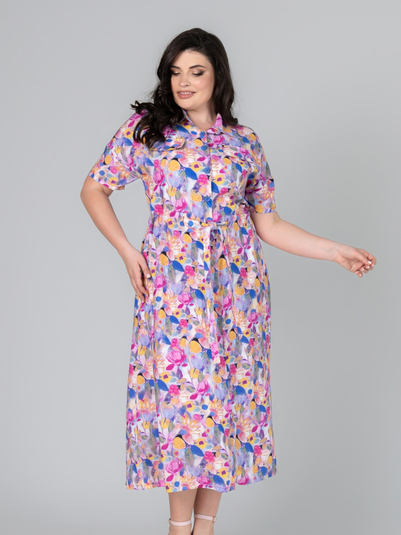 Сукня міді All Posa модель ap101989p-kvti Фото