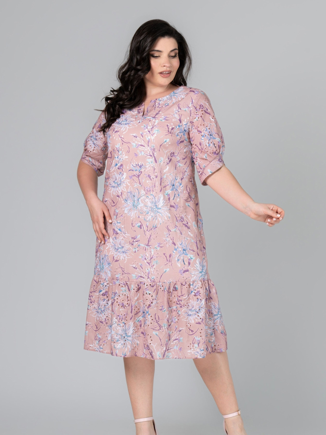 Сукня міді All Posa модель ap101987p-persik Фото