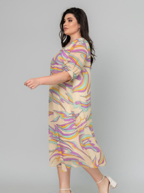 Платье миди All Posa модель ap101958p-zhovtij Фото