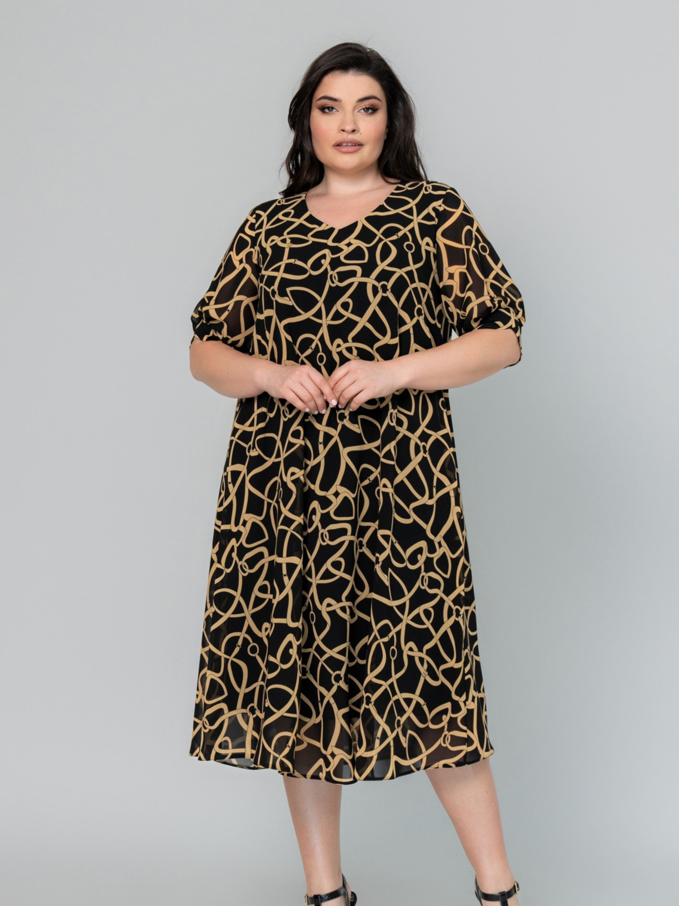 Платье миди All Posa модель ap101958p-lancyuzhki Фото