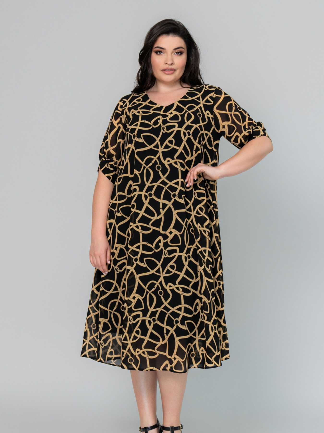 Платье миди All Posa модель ap101958p-lancyuzhki Фото