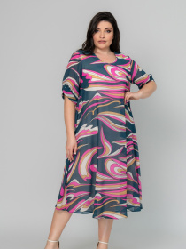 Сукня міді All Posa модель ap101958p-malina Сукня міді All Posa модель ap101958p-malina Фото