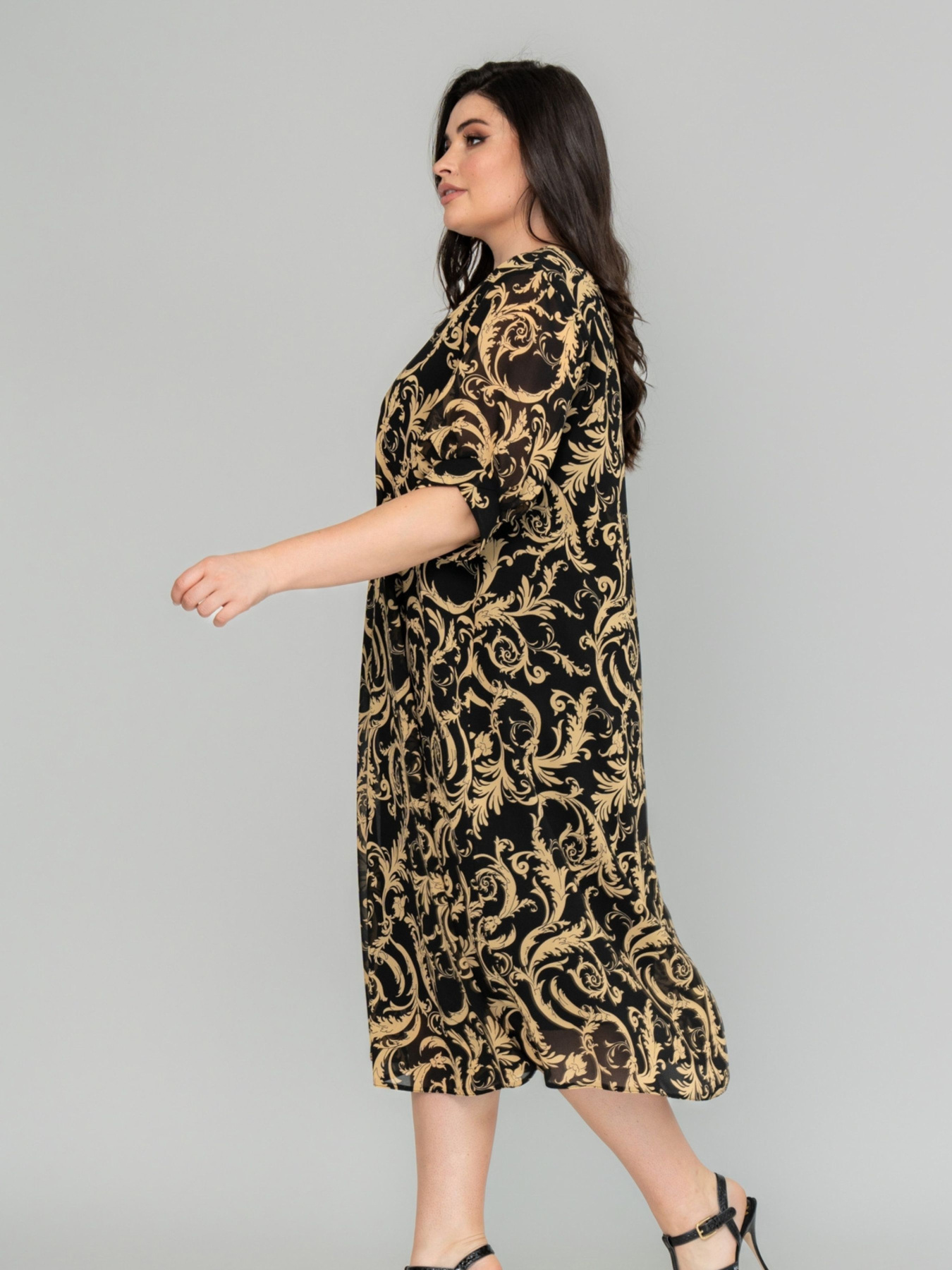 Сукня міді All Posa модель ap101958p-venzelq Фото