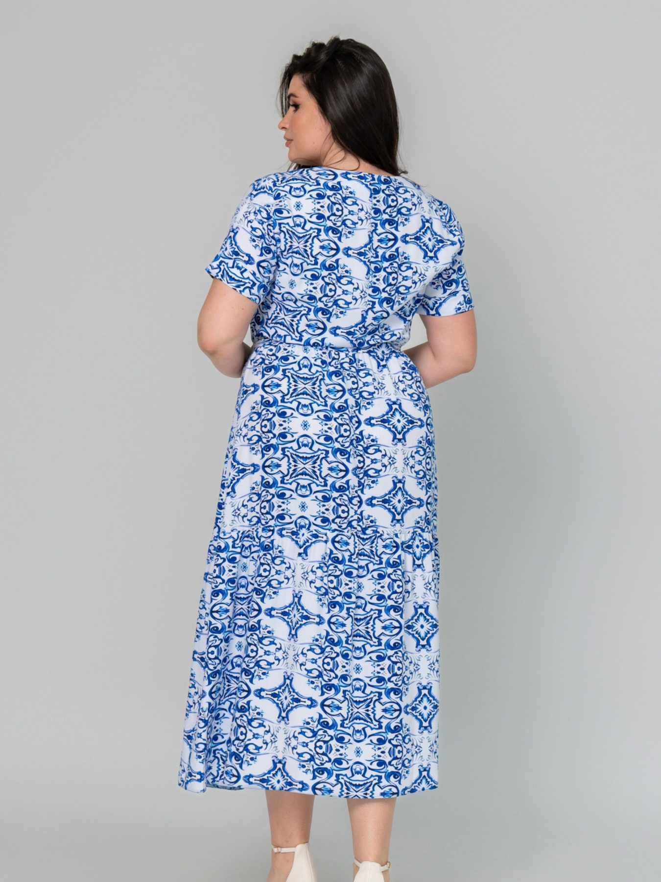 Сукня міді All Posa модель ap101949p-blij Фото