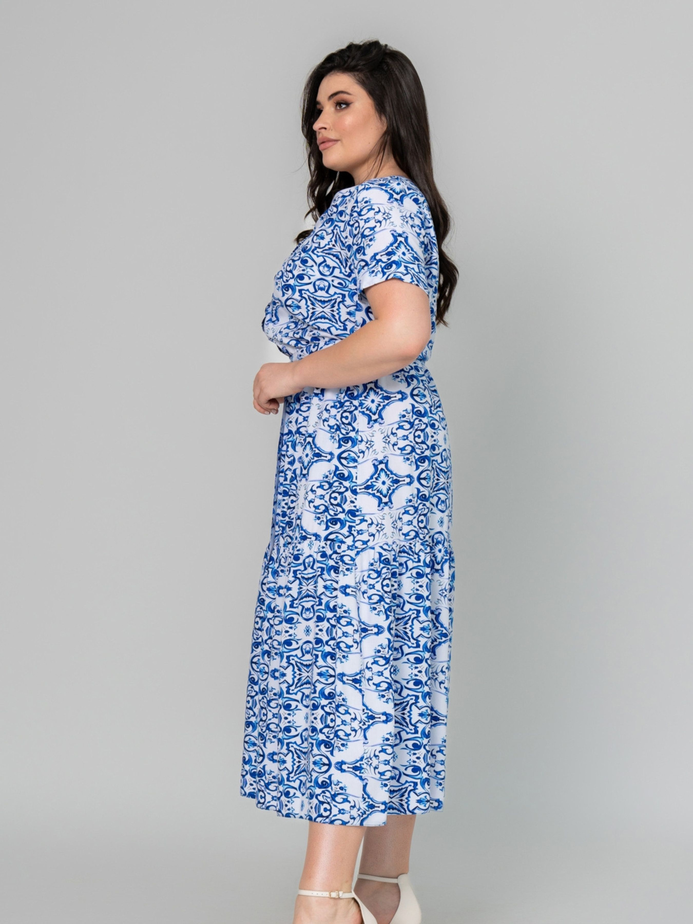 Сукня міді All Posa модель ap101949p-blij Фото