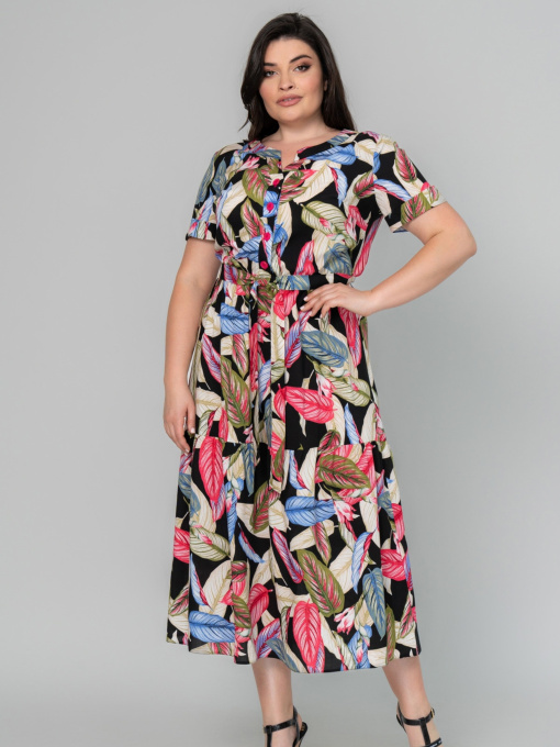 Сукня міді All Posa модель ap101949p-chornij Фото