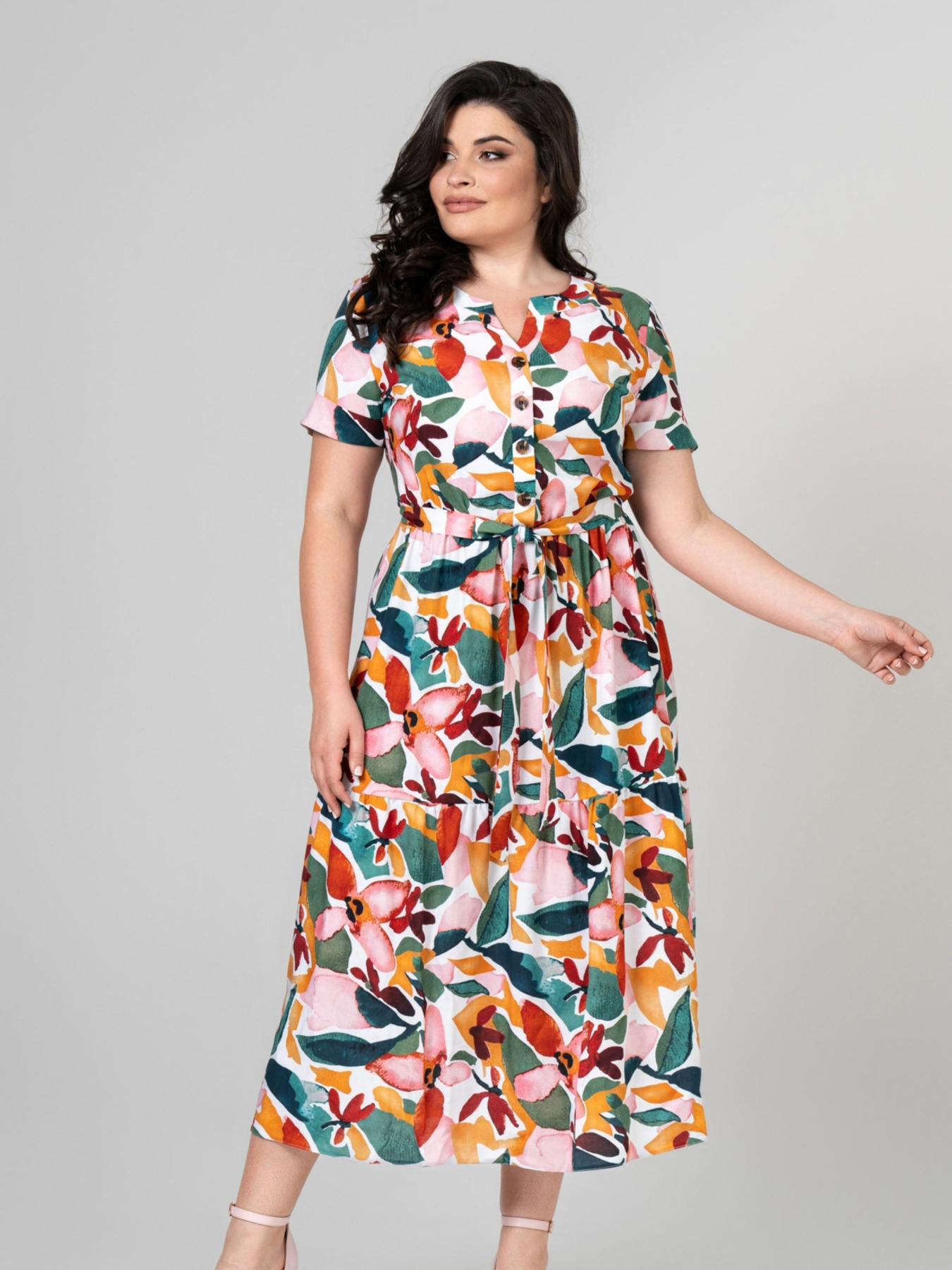 Сукня міді All Posa модель ap101949p-listq Фото