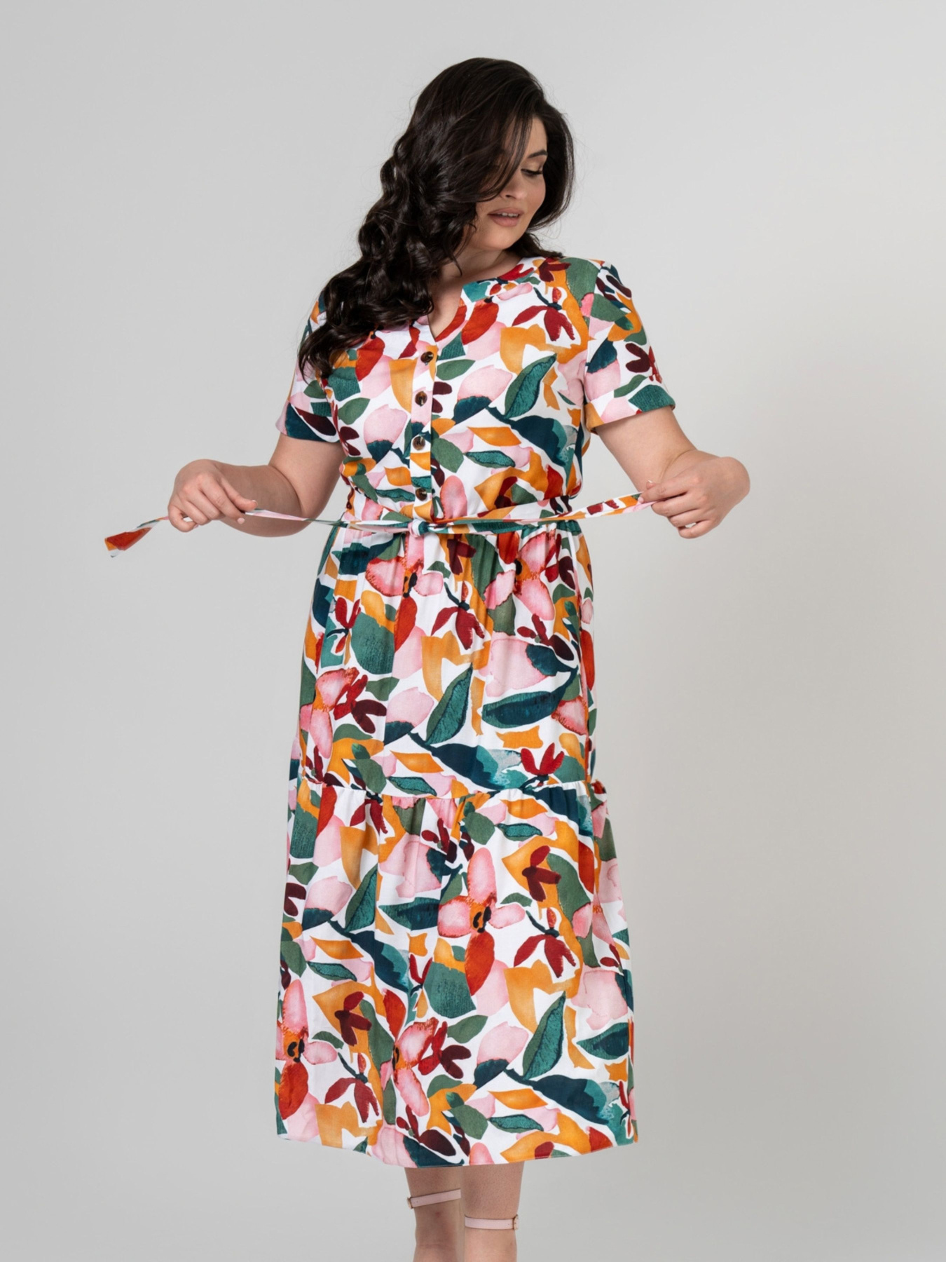 Сукня міді All Posa модель ap101949p-listq Фото