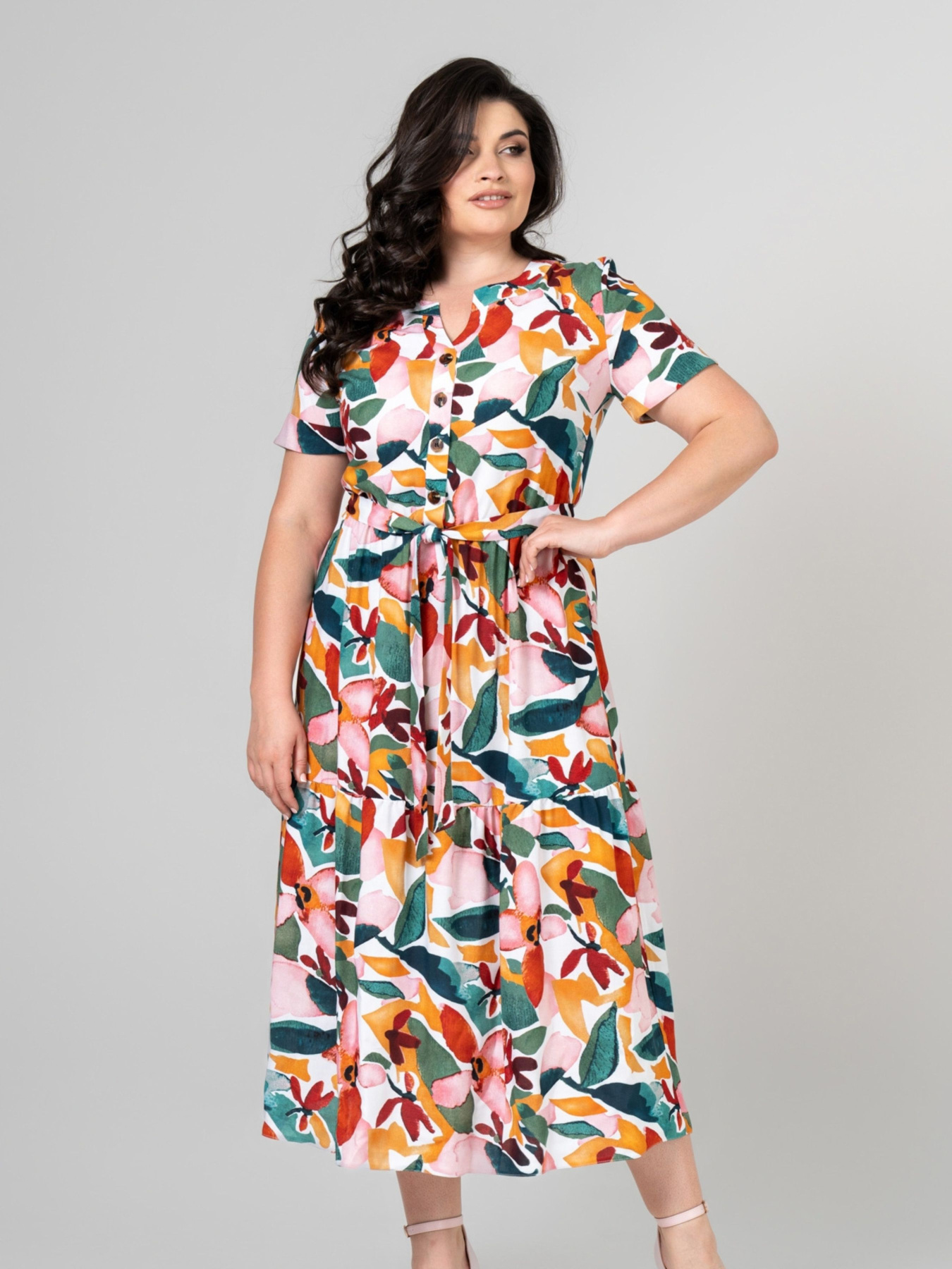 Сукня міді All Posa модель ap101949p-listq Фото