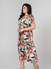 Сукня міді All Posa модель ap101949p-listq Сукня міді All Posa модель ap101949p-listq Фото