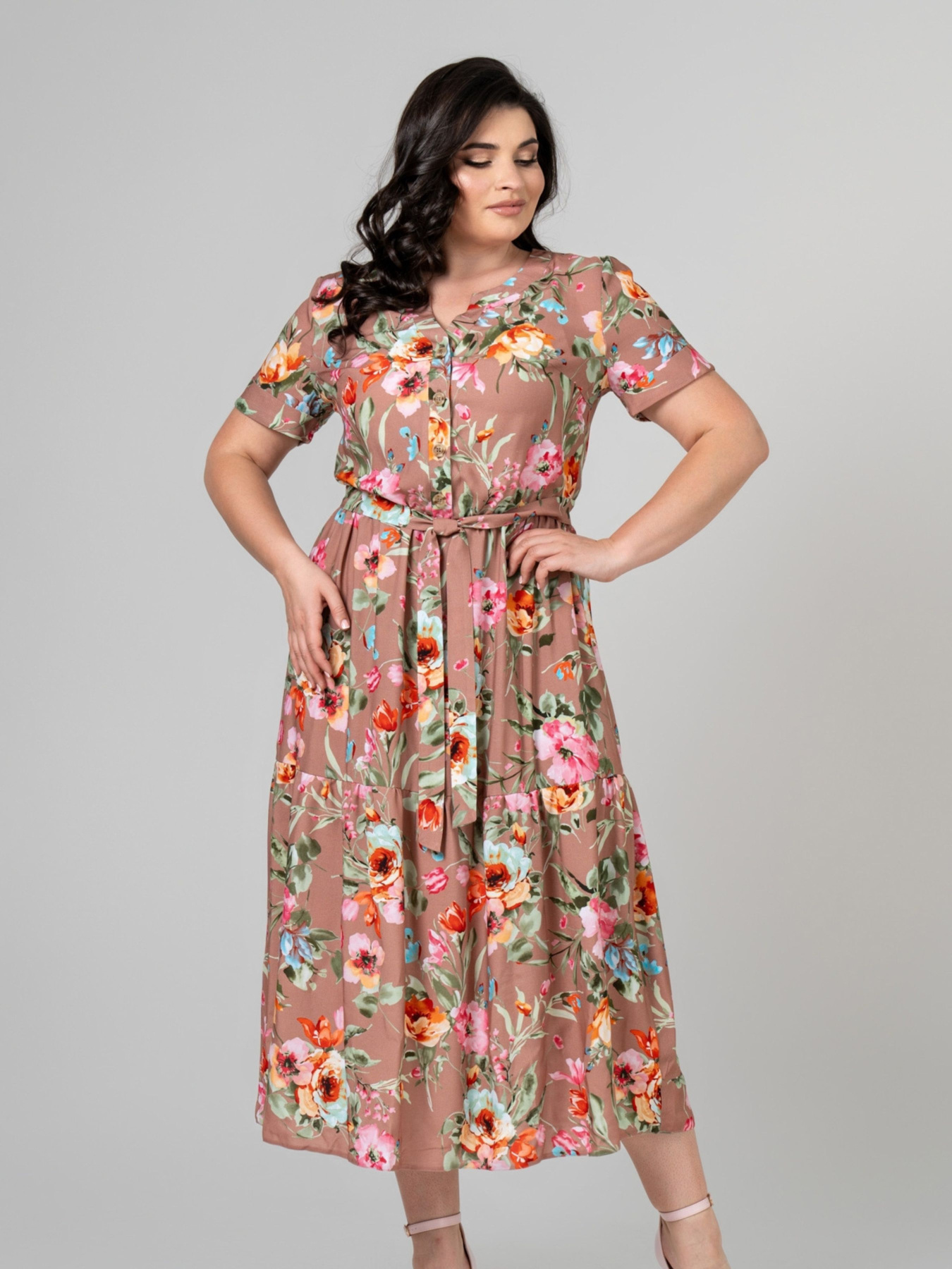 Сукня міді All Posa модель ap101949p-moko Фото