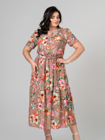 Сукня міді All Posa модель ap101949p-moko Сукня міді All Posa модель ap101949p-moko Фото